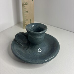 Porte-bougeoir de chambre en poterie Bybee en vert sarcelle.