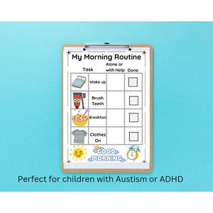 Morning and Bedtime Routine Visual Schedule for Kids| Autism-Friendly Printable Digital Download| Kids Behavior Chart for ADHD| Visual Suppo