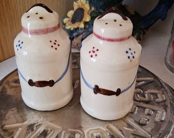 Shawnee Pottery Milk Cans Salt and Pepper Shaker Set