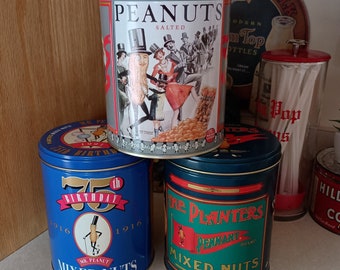 Planters Mr Peanut Collectible Snack Nut Tins Your Choice