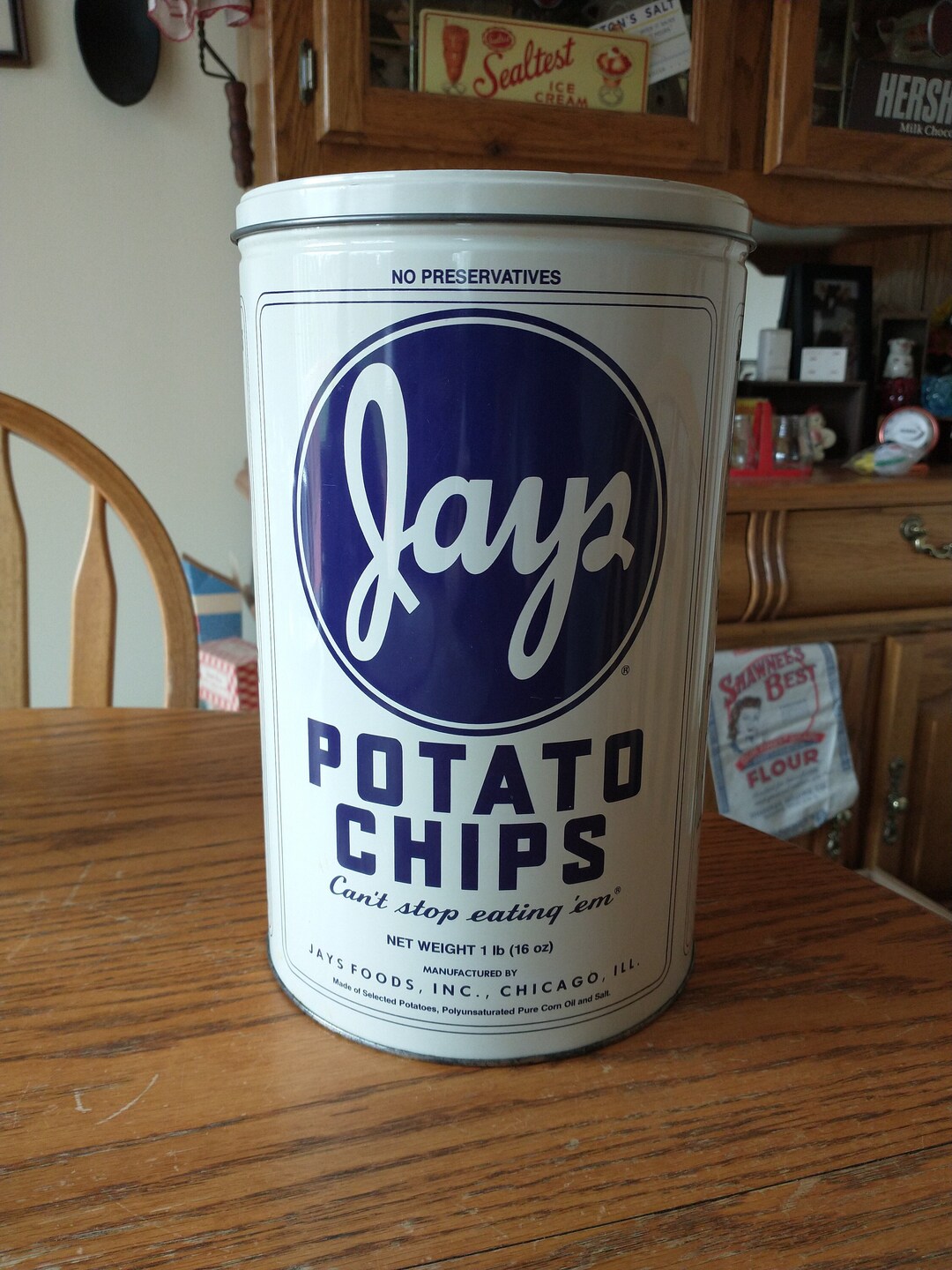 Jays Limited Edition 1986 Potato Chip One Pound Tin Can Etsy