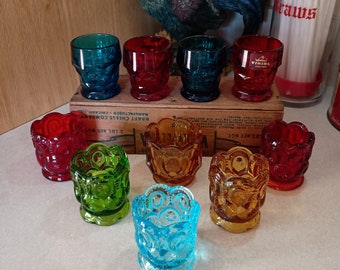 Vintage LE Smith Viking LG Wright Glass Toothpick Holders Assorted Free Shipping