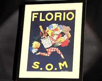 Florio S.O.M. Marsala Framed Print 38.5x30.5 Italian Wine Wall Art