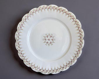 Antique Theodore Haviland Limoges France Schleiger 349B Pink Rose Plate c.1900