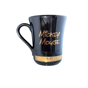 Tokyo Disneyland Mickey Mouse Black Gold Mug Made in Japan Disney image 2
