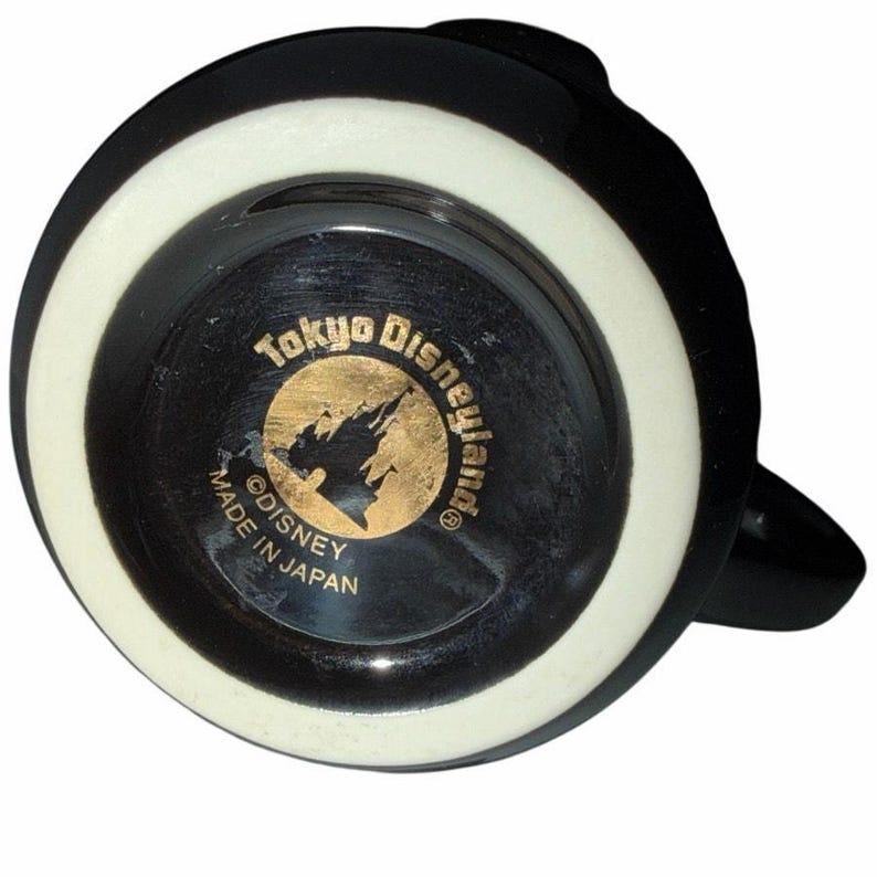 Tokyo Disneyland Mickey Mouse Black Gold Mug Made in Japan Disney image 3