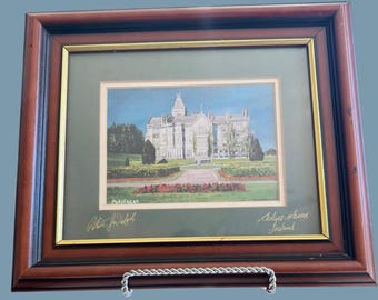 Pat Walsh Adare Manor Ireland Signed Framed Print 13.5x11.5