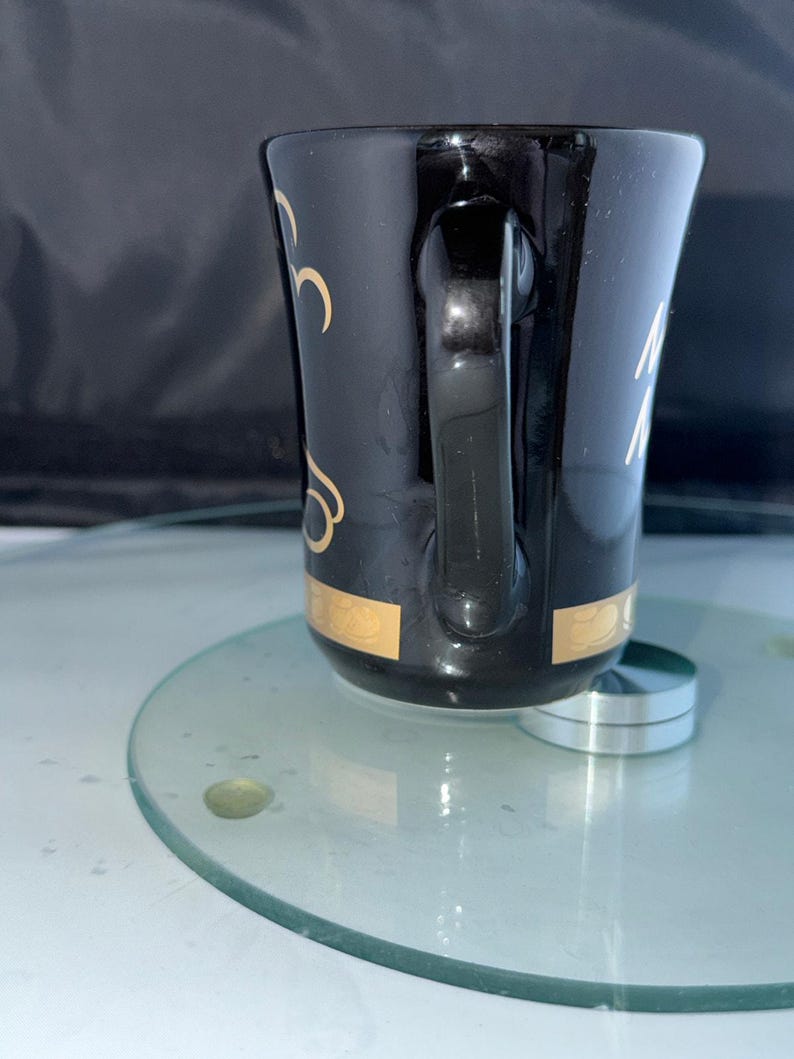 Tokyo Disneyland Mickey Mouse Black Gold Mug Made in Japan Disney image 5