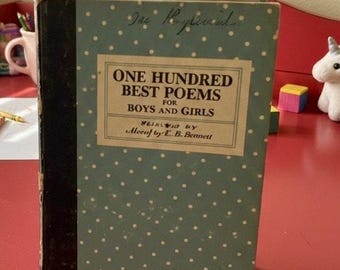 1930 One Hundred Best Poems for Boys and Girls Marjorie Barrows Whitman