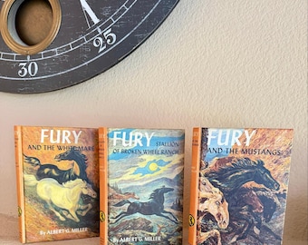 Vintage Fury Horse Book Bundle 5.25 x 7.5 | Western Ranch Equestrian Decor
