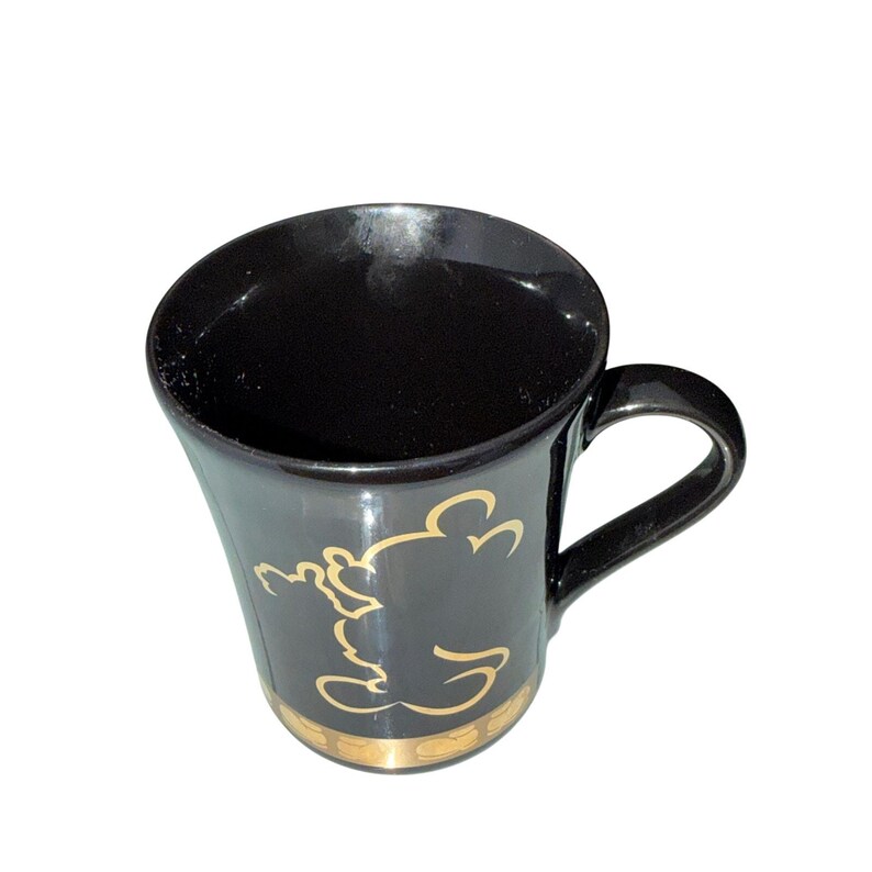 Tokyo Disneyland Mickey Mouse Black Gold Mug Made in Japan Disney image 6