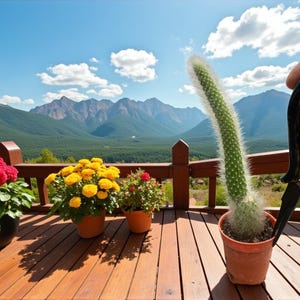 2 Pcs Monkey Tail Cactus, Live Trailing Cactus Plant, Soft Spiny Succulent, Hanging or Potted Indoor Cactus, Unique Gift for Plant Lovers