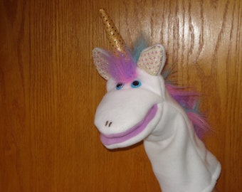 unicorn hand puppet