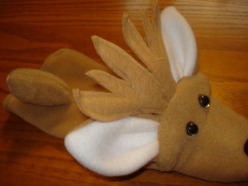 Deer Hand Puppet Antlers Nature Study Storytelling Autism Etsy
