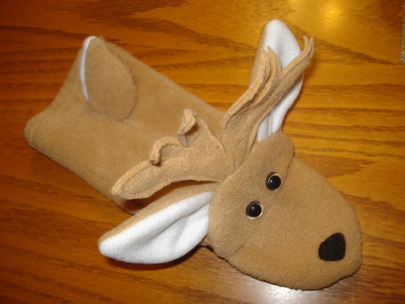 Deer Hand Puppet Antlers Nature Study Storytelling Autism Etsy