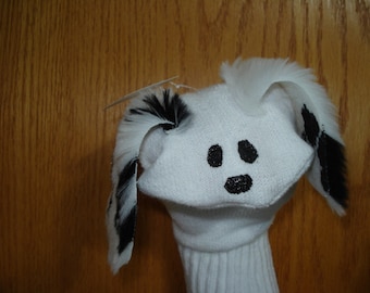 Dalmatian  sock puppet hand made