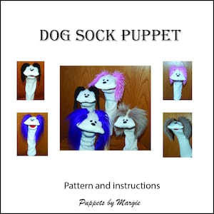 Dog Sock Puppet pattern instructions  Make your own tutorial instant download pdf file