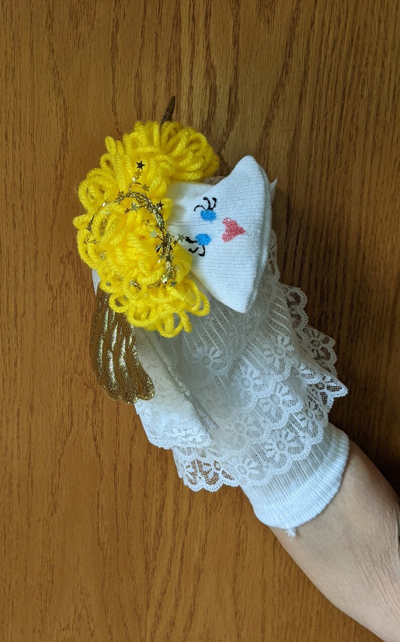 Lace Puppet Hand Made Sock Puppet Angel Puppet - Etsy
