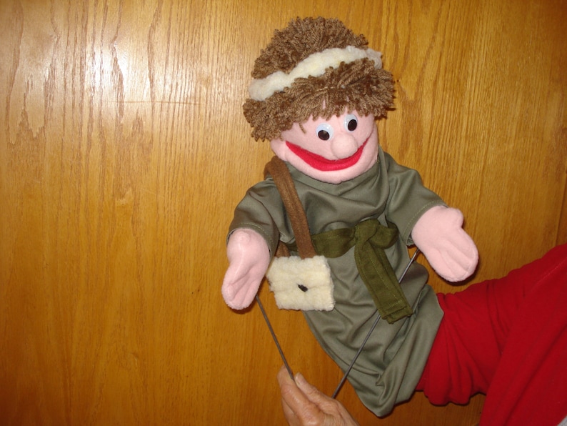 Biblical Hand Puppet Boy Shepherd Bible Movable Mouth Arm Rods Etsy