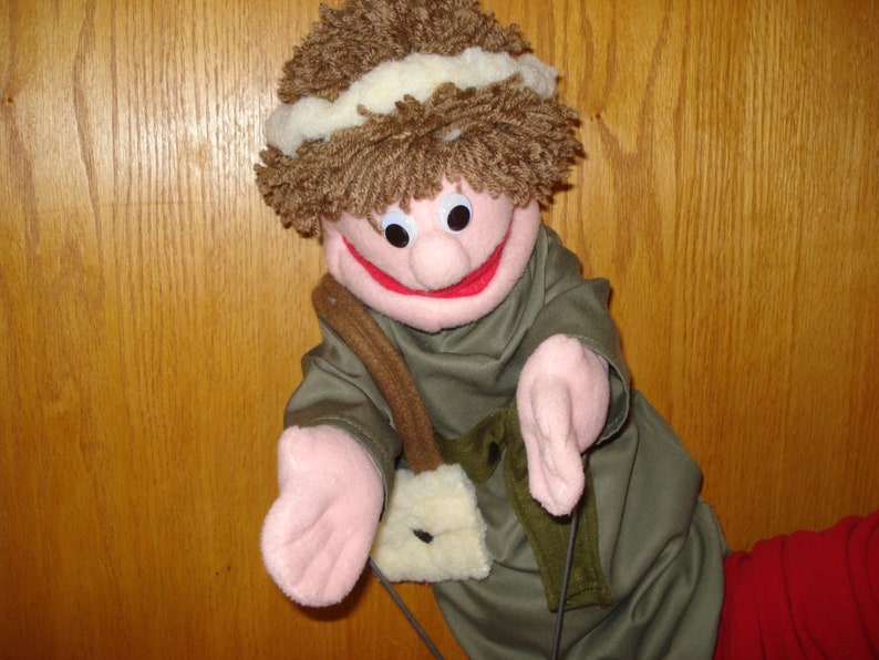 Biblical Hand Puppet Boy Shepherd Bible Movable Mouth Arm Rods Etsy