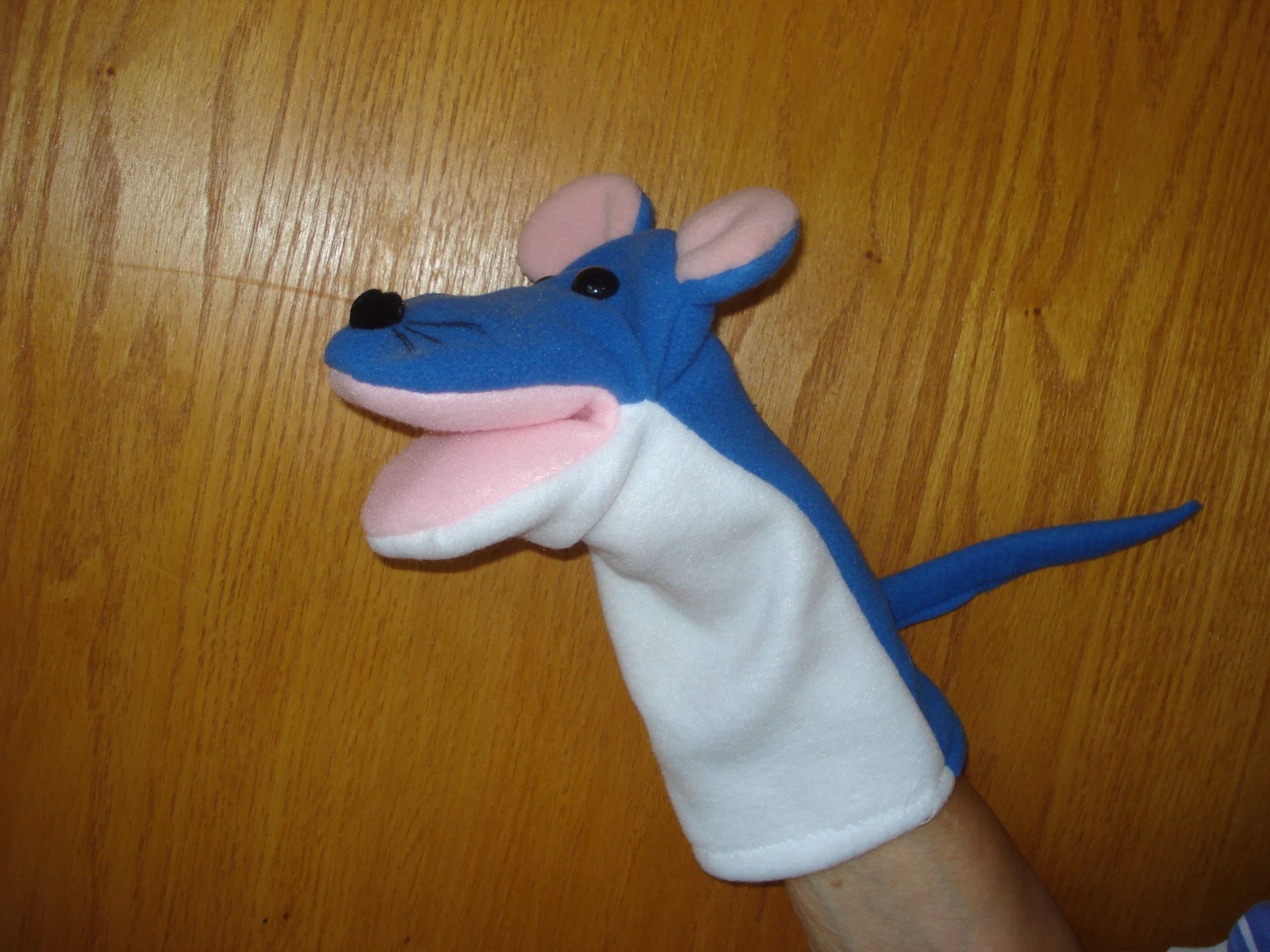 Blue Mouse Hand Puppet Puppets Mice Social Skills Movable Etsy