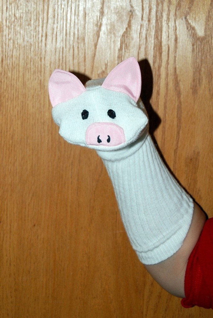 Arrugas modo Barricada Marioneta del calcetín del cerdo de títeres de animales de - Etsy España