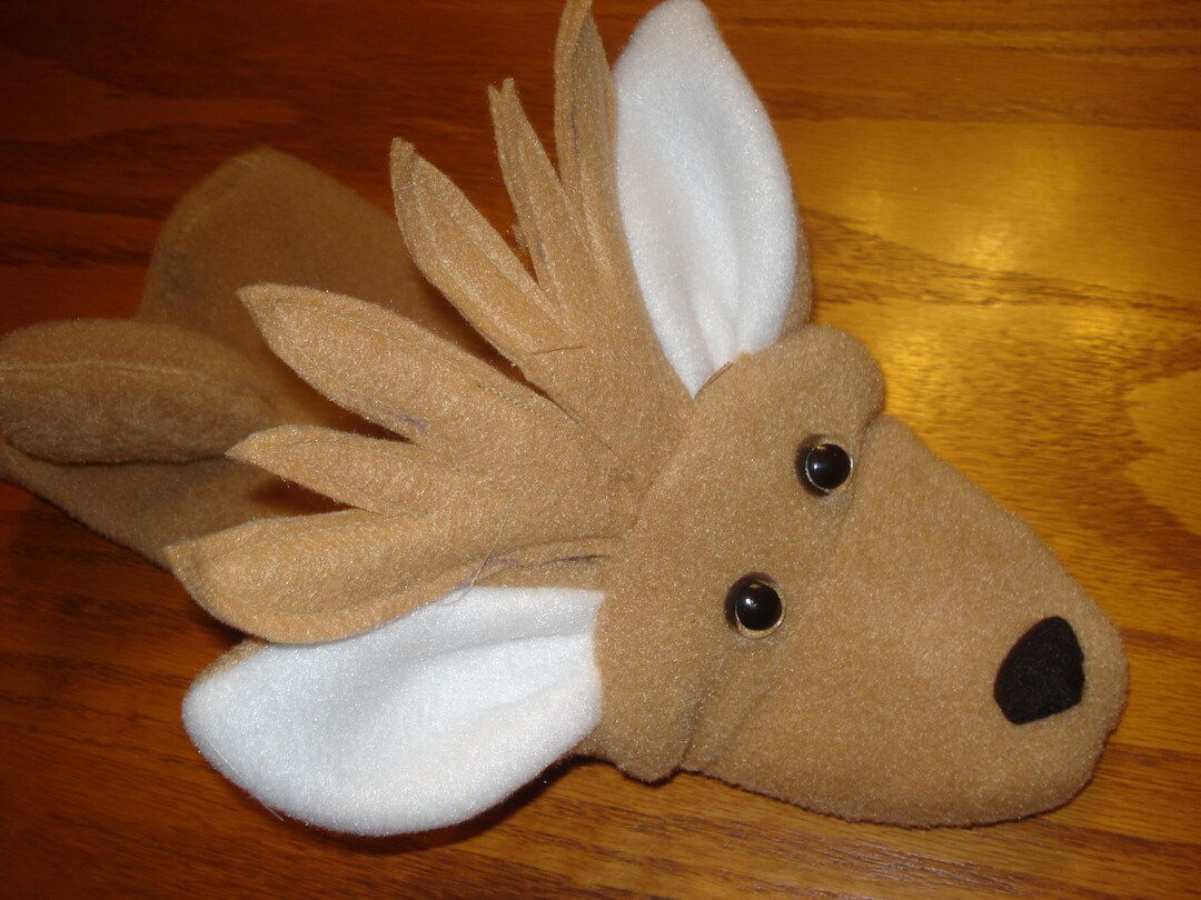 Deer Hand Puppet Hand Made Moveable Mouth Etsy