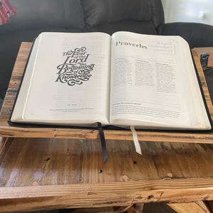 Homemade Wooden Bible Stand-Scripture Holder-Christian Gift-Prayer Stand-Rustic Bible Displays-Church Decor-Book Display-Saltybear