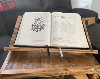 Homemade Wooden Bible Stand-Scripture Holder-Christian Gift-Prayer Stand-Rustic Bible Displays-Church Decor-Book Display-Saltybear