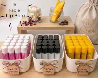 Bálsamos Labiales Naturales al por Mayor - Packs de 3, 10, 25, 50, 100 - Regalos para Eventos, Bodas y Baby Shower - JK Fable