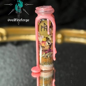 Self Love Spell Jar – 20ml Glass Bottle Sealed with Wax, Witchy Home Decor, Spell, Altar, Ritual Supplies, Offerings, Gift, Pagan, curio