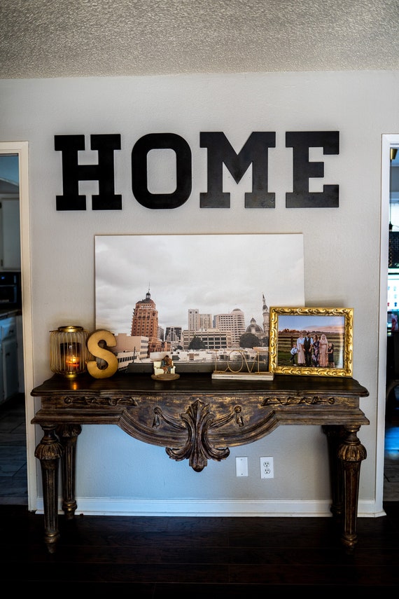 HOME Letters Giant Painted Home Sign Wall Decor Wooden Letter