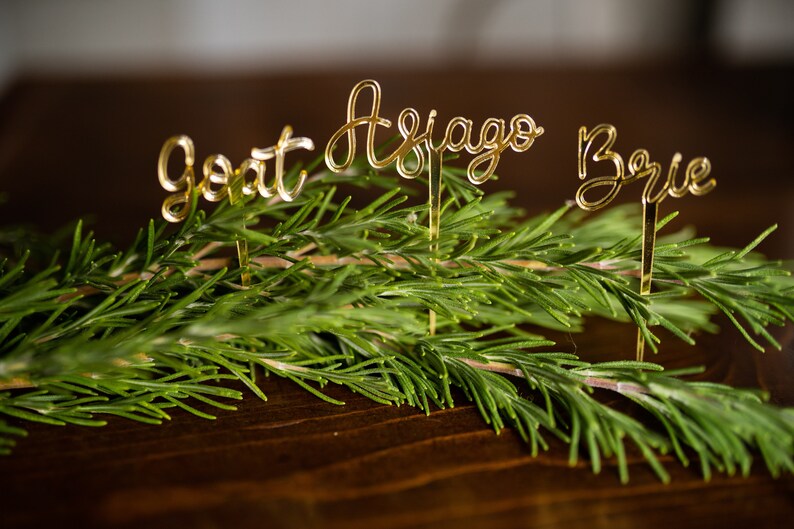 Gold Cheese Markers Set Grazing Table Prop Charcuterie Board Etsy