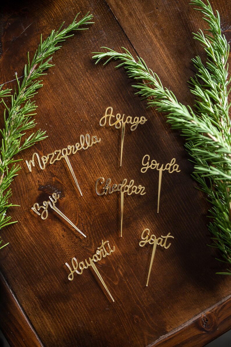 Gold Cheese Markers Set Grazing Table Prop Charcuterie Board Etsy