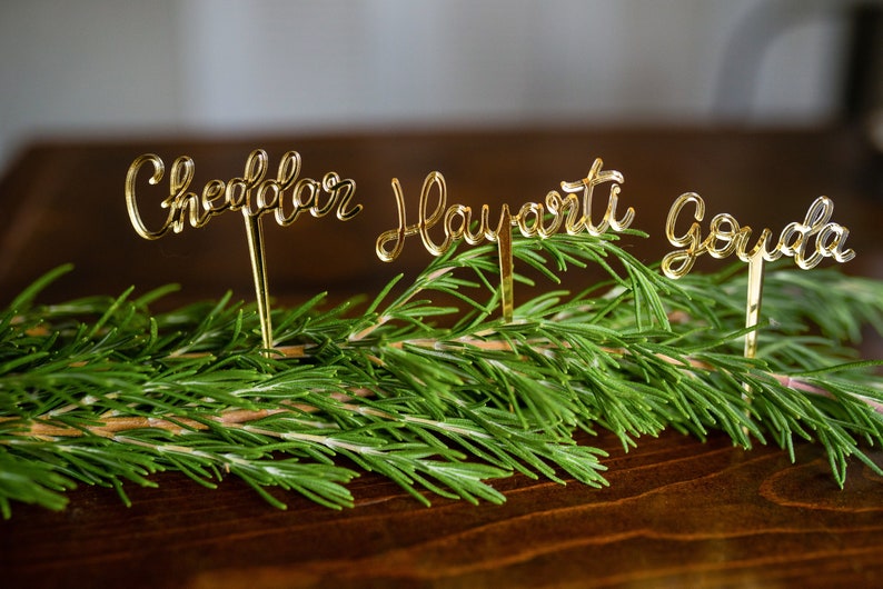 Gold Cheese Markers Set Grazing Table Prop Charcuterie Board Etsy