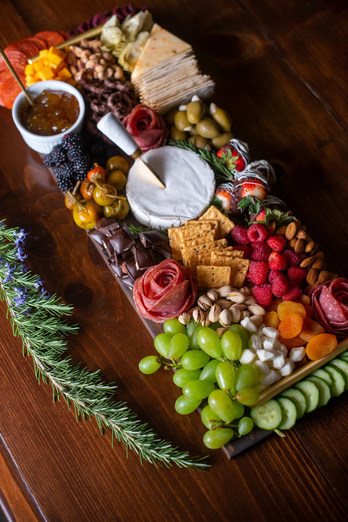 Monogrammed Letter Charcuterie Board with handles Perfect for Etsy