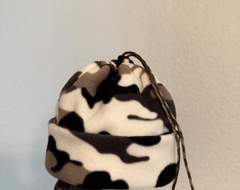 White Camo Cinch Super Cozy 4 Point Beanie