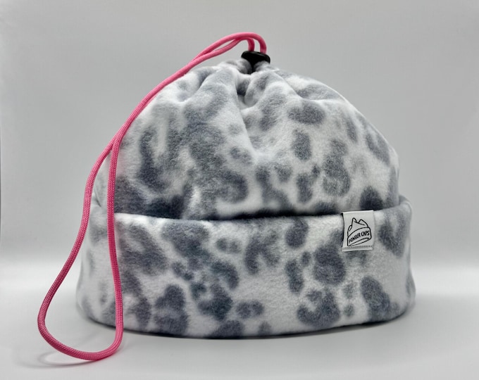 White Leopard Super Cozy Cinch Beanie