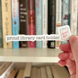 Stolzer Bibliotheksausweishalter Kindle Laptop Wasserflasche glänzender Aufkleber
