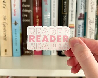 Reader Reader Reader Kindle Laptop Water Bottle Glossy Sticker