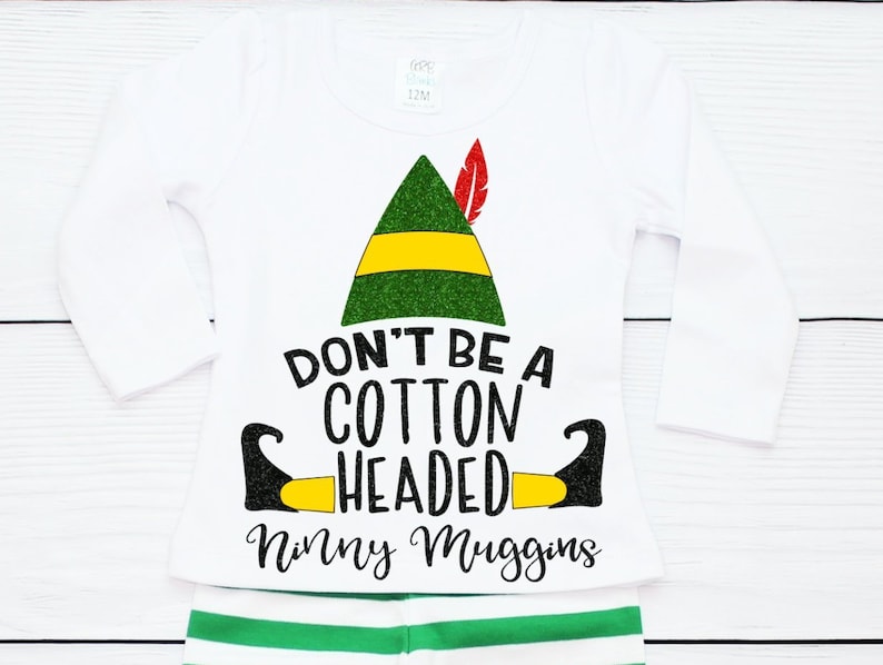 Girls Elf Christmas Outfit with Green Stripe Ruffle Pants and Christmas Shirt Baby Girl Christmas Ruffle Pants Outfit Size 2-6 yrs