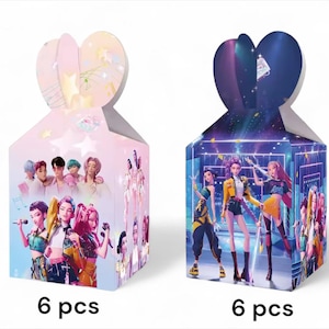 K-pop demon hunters party favor,12 pieces candy box, favor box, k Pop Demon Hunters Birthday Decorations