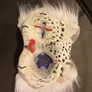 snow leopard Therian mask