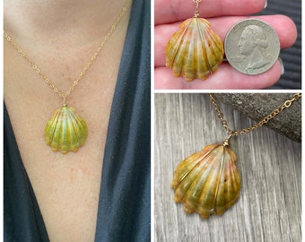 Moonrise Shell Necklace (Quarter size), Moonrise Shell Jewelry, Hawaiian Seashell Jewelry, Handcrafted Hawaiian Shell Jewelry, Hawaii Made