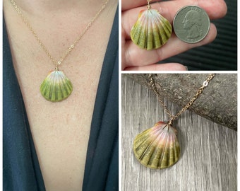 Moonrise Shell Necklace (Quarter size), Moonrise Shell Jewelry, Hawaiian Seashell Jewelry, Handcrafted Hawaiian Shell Jewelry, Hawaii Made