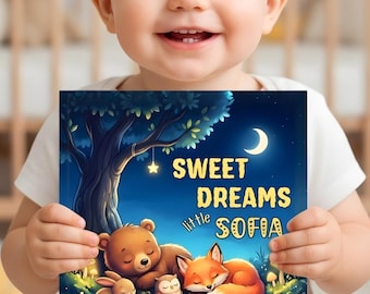 Personalized Bedtime Storybook for Babies & Toddlers, Custom Nursery Rhyme Book with Child's Name, Baby Shower Gift, Kids Birthday Gift