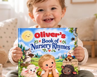 Personalized Nursery Rhyme Book, Custom Name Storybook Adventure for Babies & Toddlers, Kids Keepsake Gift