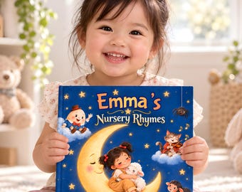 Personalized Nursery Rhyme Bedtime Book, Custom Storybook with Child’s Name, Keepsake Gift for Babies & Toddlers