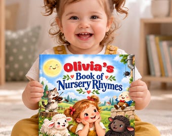 Personalized Nursery Rhyme Book, Custom Bedtime Storybook with Child’s Name, Baby & Toddler Keepsake Gift