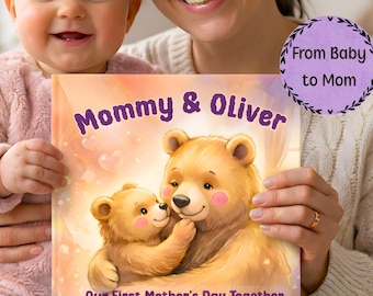 Personalized First Mother's Day Book from Baby, New Mom Keepsake Gift, Custom Mom Storybook, 1st Mothers Day Gift for Wife Daughter Friend